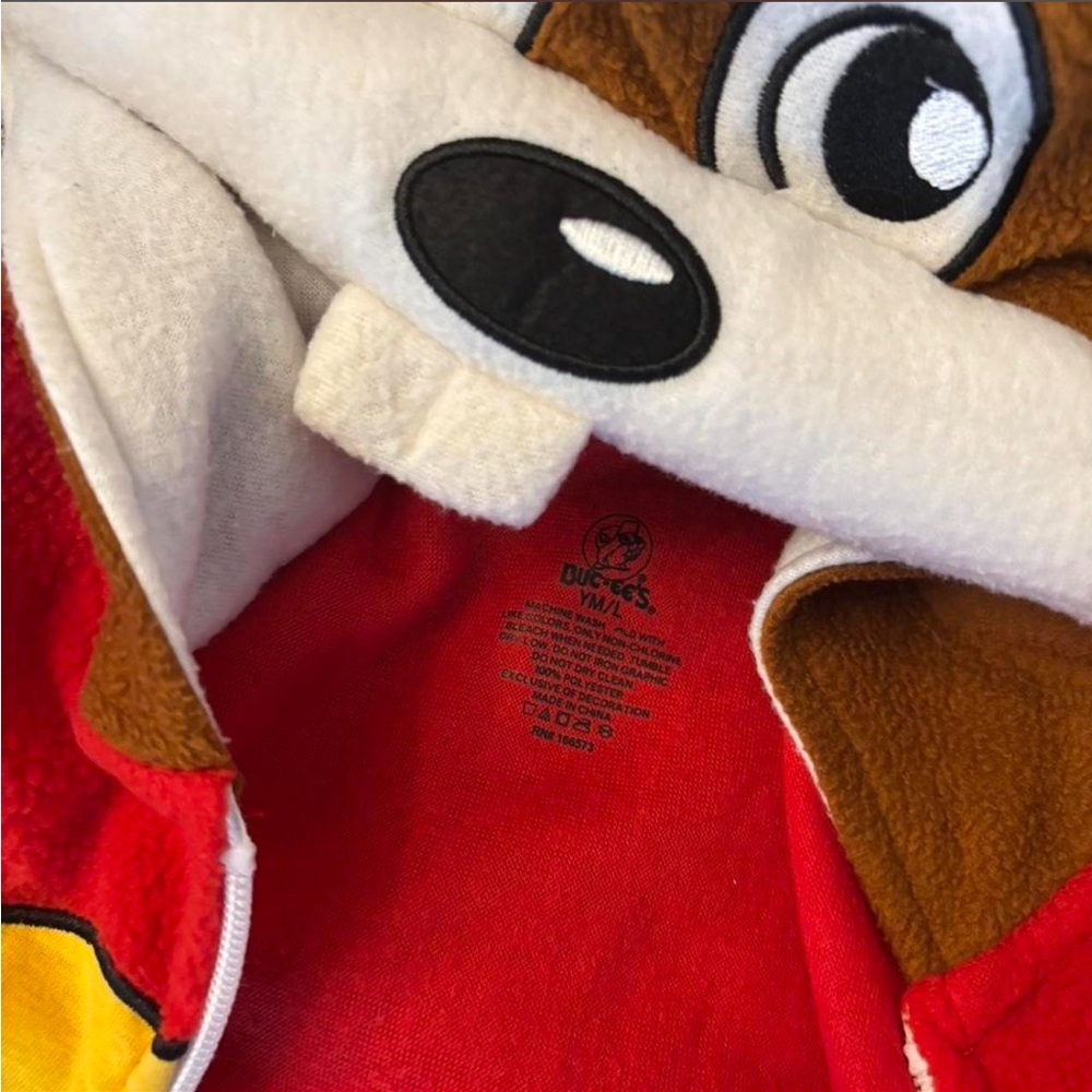 Buc-ees Beaver Union Suit Kids Youth Medium/Large Pajama Costume - Picture 3 of 3